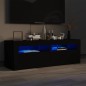 vidaXL TV-Schrank mit LED-Leuchten Schwarz 120x35x40 cm