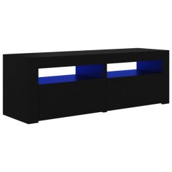 vidaXL TV-Schrank mit LED-Leuchten Schwarz 120x35x40 cm