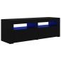 vidaXL TV-Schrank mit LED-Leuchten Schwarz 120x35x40 cm