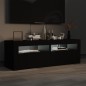 vidaXL TV-Schrank mit LED-Leuchten Schwarz 120x35x40 cm