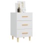 vidaXL Nachttisch Weiß 40x40x66 cm Holzwerkstoff vidaXL Nachttisch Weiß 40x40x66 cm Holzwerkstoff