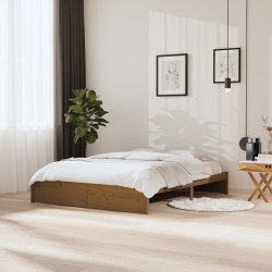 vidaXL Massivholzbett Honigbraun 160x200 cm