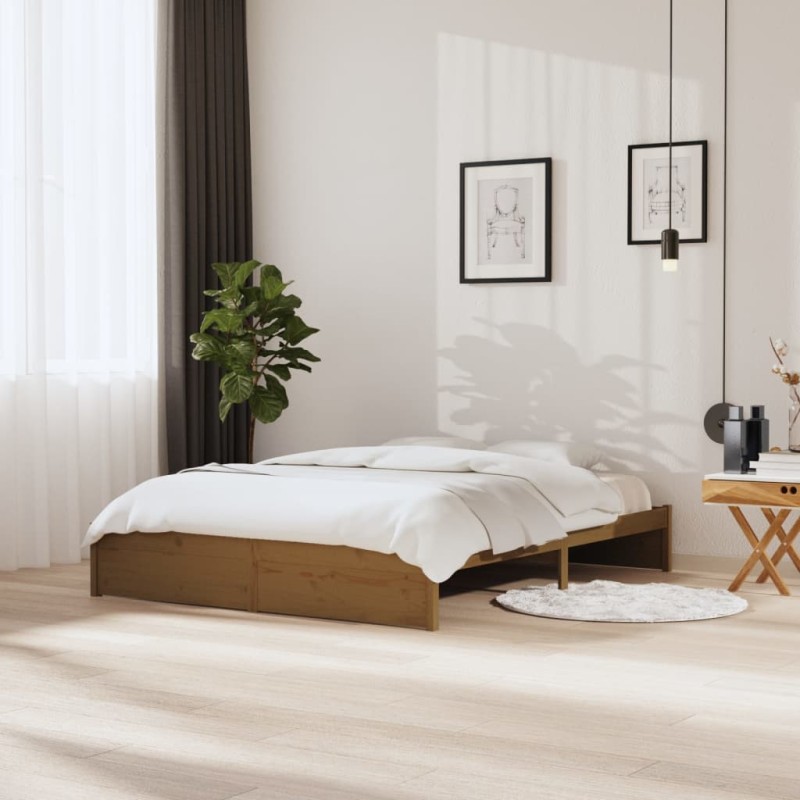 vidaXL Massivholzbett Honigbraun 160x200 cm vidaXL Massivholzbett Honigbraun 160x200 cm