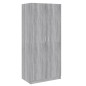 vidaXL Kleiderschrank Grau Sonoma 80x52x180 cm Holzwerkstoff vidaXL Kleiderschrank Grau Sonoma 80x52x180 cm Holzwerkstoff