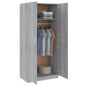 vidaXL Kleiderschrank Grau Sonoma 80x52x180 cm Holzwerkstoff vidaXL Kleiderschrank Grau Sonoma 80x52x180 cm Holzwerkstoff