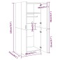 vidaXL Kleiderschrank Grau Sonoma 80x52x180 cm Holzwerkstoff vidaXL Kleiderschrank Grau Sonoma 80x52x180 cm Holzwerkstoff