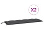 Gartenbank-Auflagen 2 Stk. Anthrazit 150x50x7 cm Oxford-Gewebe Gartenbank-Auflagen 2 Stk. Anthrazit 150x50x7 cm Oxford-Gewebe