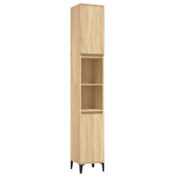 vidaXL Badschrank Sonoma-Eiche 30x30x190 cm Holzwerkstoff