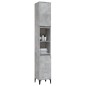 vidaXL Badschrank Betongrau 30x30x190 cm Holzwerkstoff vidaXL Badschrank Betongrau 30x30x190 cm Holzwerkstoff