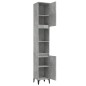 vidaXL Badschrank Betongrau 30x30x190 cm Holzwerkstoff vidaXL Badschrank Betongrau 30x30x190 cm Holzwerkstoff