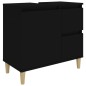 vidaXL Badschrank Schwarz 65x33x60 cm Holzwerkstoff vidaXL Badschrank Schwarz 65x33x60 cm Holzwerkstoff
