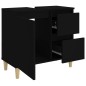 vidaXL Badschrank Schwarz 65x33x60 cm Holzwerkstoff vidaXL Badschrank Schwarz 65x33x60 cm Holzwerkstoff