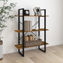 vidaXL Bücherregal Räuchereiche 80x30x105 cm Holzwerkstoff