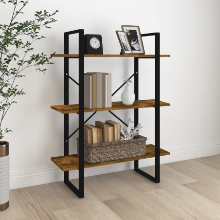 vidaXL Bücherregal Räuchereiche 80x30x105 cm Holzwerkstoff
