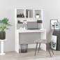 vidaXL Schreibtisch mit Regal Hochglanzweiß 102x45x148cm Holzwerkstoff vidaXL Schreibtisch mit Regal Hochglanzweiß 102x45x148cm Holzwerkstoff