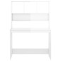 vidaXL Schreibtisch mit Regal Hochglanzweiß 102x45x148cm Holzwerkstoff vidaXL Schreibtisch mit Regal Hochglanzweiß 102x45x148cm Holzwerkstoff