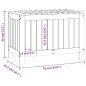 vidaXL Gartentruhe Weiß 76x42,5x54 cm Massivholz Kiefer vidaXL Gartentruhe Weiß 76x42,5x54 cm Massivholz Kiefer