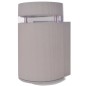 vidaXL Outdoor halbzylindrische Wandleuchte grau Aluminium vidaXL Outdoor halbzylindrische Wandleuchte grau Aluminium