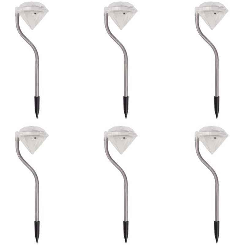 vidaXL LED-Solarleuchten 6 Stk. 9x7,8x29,5 cm vidaXL LED-Solarleuchten 6 Stk. 9x7,8x29,5 cm
