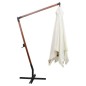 vidaXL Ampelschirm 300x300 cm Holzmast Weiß vidaXL Ampelschirm 300x300 cm Holzmast Weiß