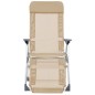 vidaXL Faltbare Campingstühle 2 Stück mit Fußstütze Creme Aluminium vidaXL Faltbare Campingstühle 2 Stück mit Fußstütze Creme Aluminium