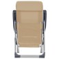 vidaXL Faltbare Campingstühle 2 Stück mit Fußstütze Creme Aluminium vidaXL Faltbare Campingstühle 2 Stück mit Fußstütze Creme Aluminium