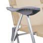 vidaXL Faltbare Campingstühle 2 Stück mit Fußstütze Creme Aluminium vidaXL Faltbare Campingstühle 2 Stück mit Fußstütze Creme Aluminium