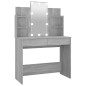 vidaXL Schminktisch mit LED Grau Sonoma 96x40x142 cm