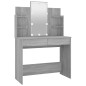 vidaXL Schminktisch mit LED Grau Sonoma 96x40x142 cm