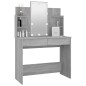 vidaXL Schminktisch mit LED Grau Sonoma 96x40x142 cm