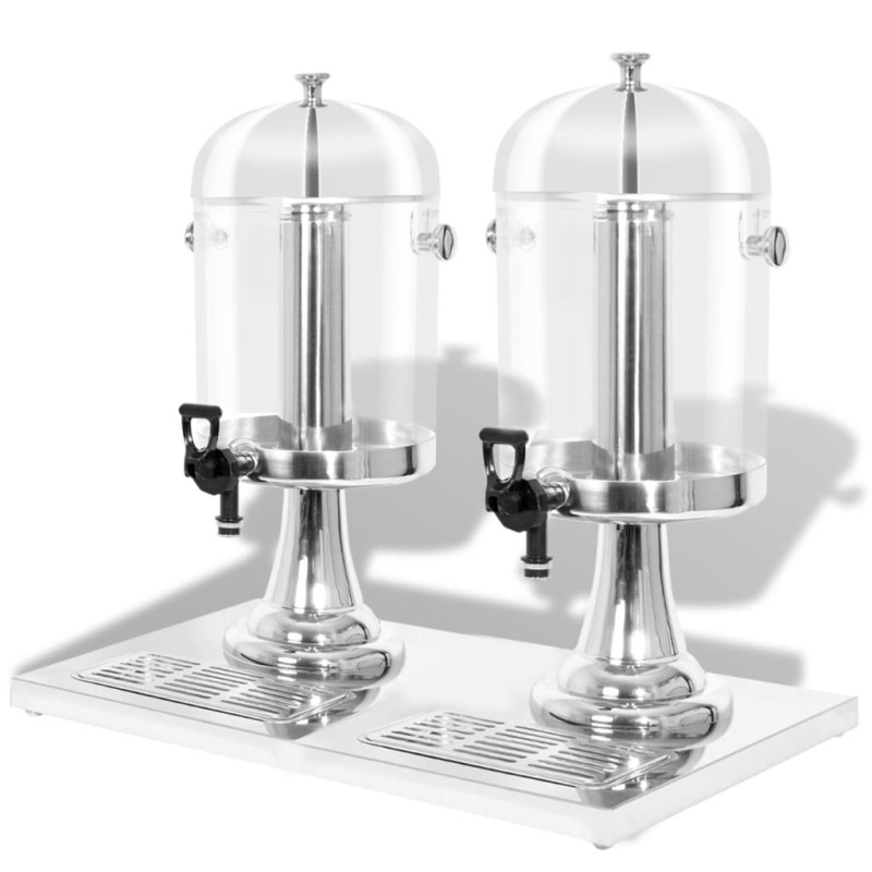 vidaXL Getränkespender 2-fach Edelstahl 2 x 8 Liter vidaXL Getränkespender 2-fach Edelstahl 2 x 8 Liter