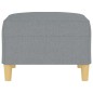 vidaXL Fußhocker Hellgrau 70x55x41 cm Stoff vidaXL Fußhocker Hellgrau 70x55x41 cm Stoff