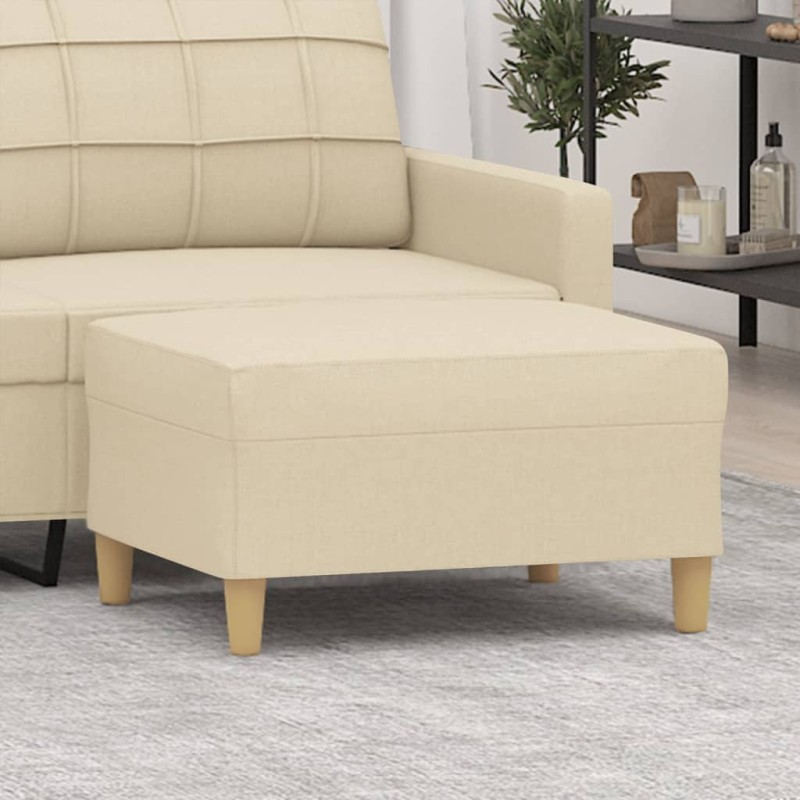 vidaXL Fußhocker Creme 70x55x41 cm Stoff vidaXL Fußhocker Creme 70x55x41 cm Stoff