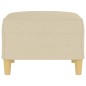 vidaXL Fußhocker Creme 70x55x41 cm Stoff vidaXL Fußhocker Creme 70x55x41 cm Stoff