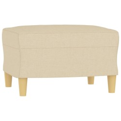 vidaXL Fußhocker Creme 60x50x41 cm Stoff