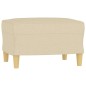 vidaXL Fußhocker Creme 60x50x41 cm Stoff vidaXL Fußhocker Creme 60x50x41 cm Stoff