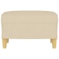 vidaXL Fußhocker Creme 60x50x41 cm Stoff vidaXL Fußhocker Creme 60x50x41 cm Stoff