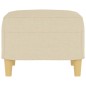 vidaXL Fußhocker Creme 60x50x41 cm Stoff vidaXL Fußhocker Creme 60x50x41 cm Stoff
