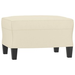 vidaXL Fußhocker Creme 60x50x41 cm Kunstleder