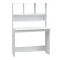 vidaXL Schreibtisch mit Regal Weiß 102x45x148 cm Holzwerkstoff vidaXL Schreibtisch mit Regal Weiß 102x45x148 cm Holzwerkstoff