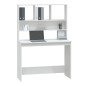 vidaXL Schreibtisch mit Regal Weiß 102x45x148 cm Holzwerkstoff vidaXL Schreibtisch mit Regal Weiß 102x45x148 cm Holzwerkstoff