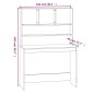 vidaXL Schreibtisch mit Regal Weiß 102x45x148 cm Holzwerkstoff vidaXL Schreibtisch mit Regal Weiß 102x45x148 cm Holzwerkstoff