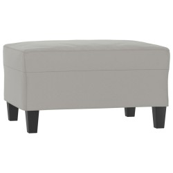 vidaXL Fußhocker Hellgrau 70x55x41 cm Mikrofasergewebe