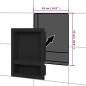 vidaXL Duschnische mit 2 Fächern Mattschwarz 41x51x10 cm vidaXL Duschnische mit 2 Fächern Mattschwarz 41x51x10 cm