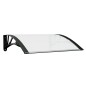 vidaXL Türvordach Schwarz und Transparent 80x80 cm Polycarbonat vidaXL Türvordach Schwarz und Transparent 80x80 cm Polycarbonat