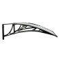 vidaXL Türvordach Schwarz und Transparent 80x80 cm Polycarbonat vidaXL Türvordach Schwarz und Transparent 80x80 cm Polycarbonat
