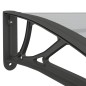 vidaXL Türvordach Schwarz und Transparent 80x80 cm Polycarbonat vidaXL Türvordach Schwarz und Transparent 80x80 cm Polycarbonat