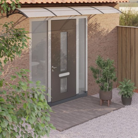 vidaXL Türvordach Schwarz und Transparent 350x80 cm Polycarbonat