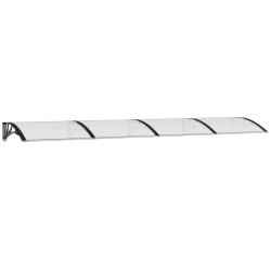 vidaXL Türvordach Schwarz und Transparent 350x80 cm Polycarbonat