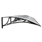 vidaXL Türvordach Schwarz und Transparent 350x80 cm Polycarbonat vidaXL Türvordach Schwarz und Transparent 350x80 cm Polycarbonat